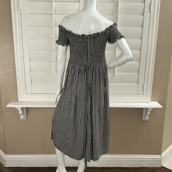 BARDOT Cindy Gingham Off the Shoulder Midi Dress - Picture 9 of 15